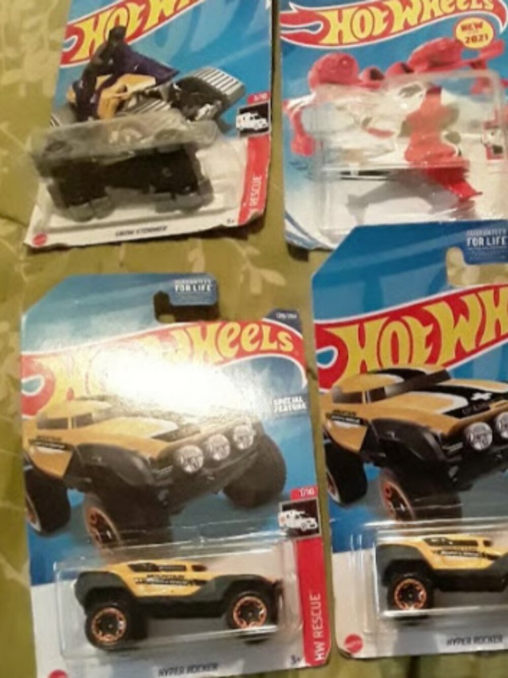 6 PC HOT WHEELS HW RESCUE SNOW STORMER, WATER BOMBER, LETHAL DIESEL, 2 HYPER